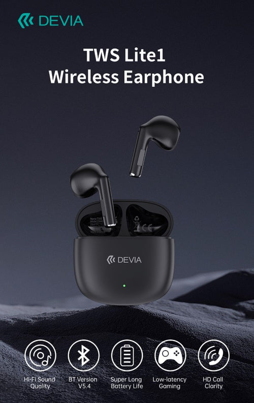 Auricolari TWS EM404 Lite1 Bluetooth 5.4 Neri