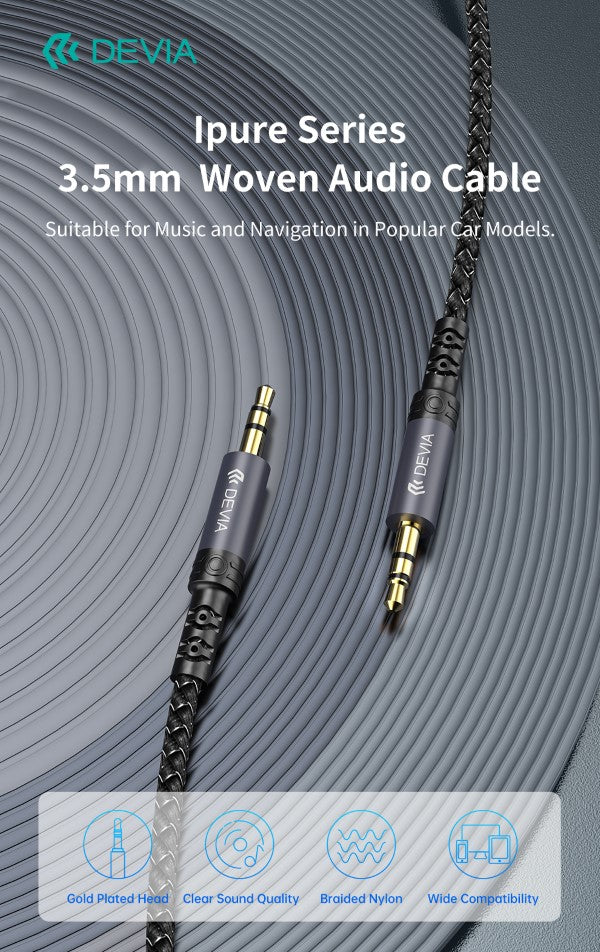 Cavo Audio Jack dorati 3,5 a 3,5 mm 1 Metro nero