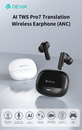 Auricolari TWS Earbuds AI con ANC Avanzato, 4-Mic ENC e Traduzione Multilingua in Tempo Reale Neri
