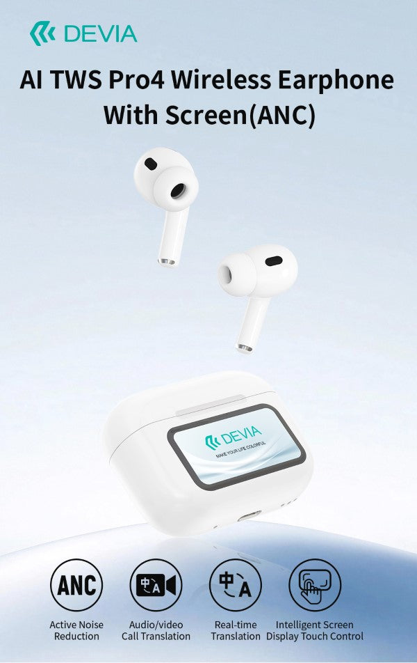 Auricolari TWS con Traduttore simultaneo e AI integrata con display rd ANC