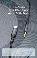 Cavo Audio da Tipo-C a Jack 3.5mm lunghezza 1 mt