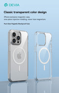 Cover trasparente magnetica carica wireless iPhone 15 Plus