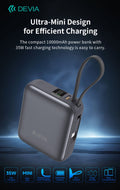 Power Bank Ultra1 carica rapida PD 35W 10.000 mAh con cavo Tipo-C