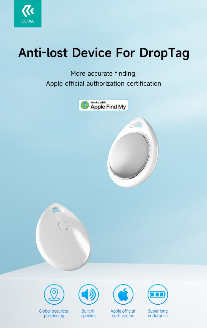 Anti-smarrimento DropTag G2302 Compatibile con Apple Find My
