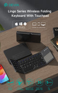 Tastiera e Touchpad bluetooth richiudibile Compatibile Microsoft, Android, Apple