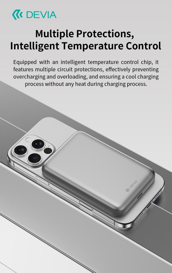 Power Bank Ultra12 10000mAh PD 22.5W Magnetico con Cavo Tipo-C Integrato Grigio