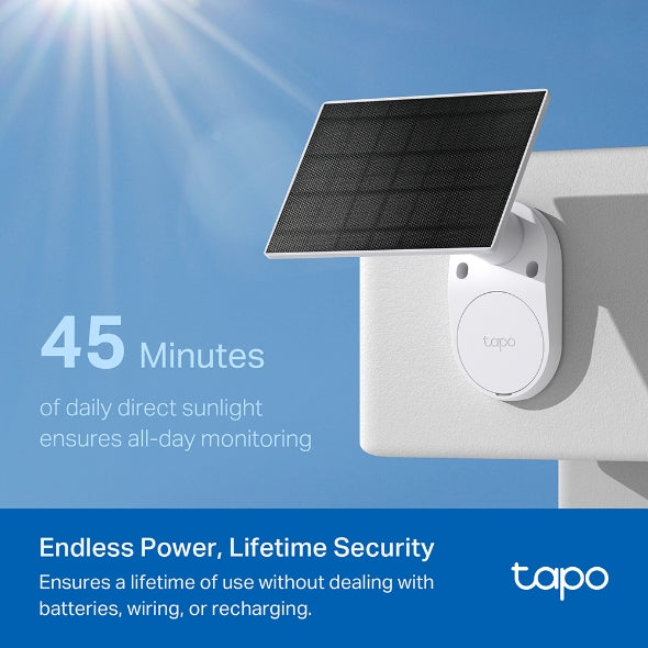 Tapo Telecamera a batteria Smart TC82 2K Kit con Pannello solare