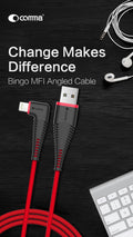 Cavo 1.5 mt Angolato Lightning Apple Certificato MFI Blu