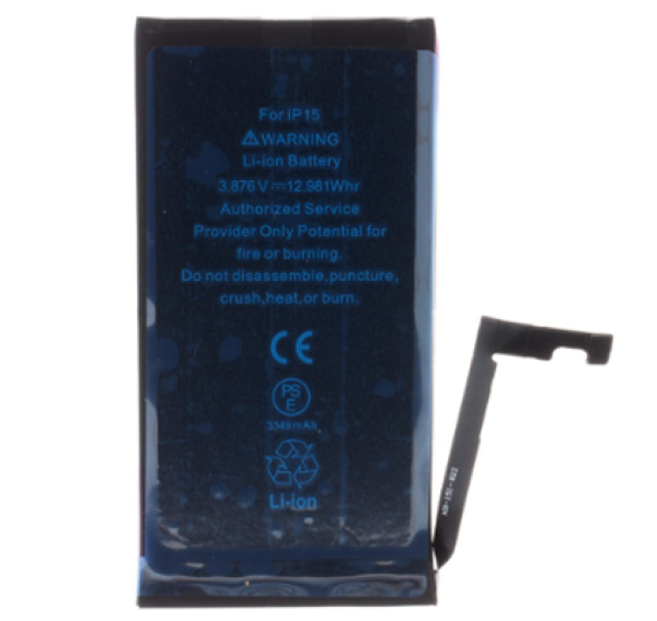 Batteria per iPhone 15 3349mAh Li-Ion resettata diagnostica