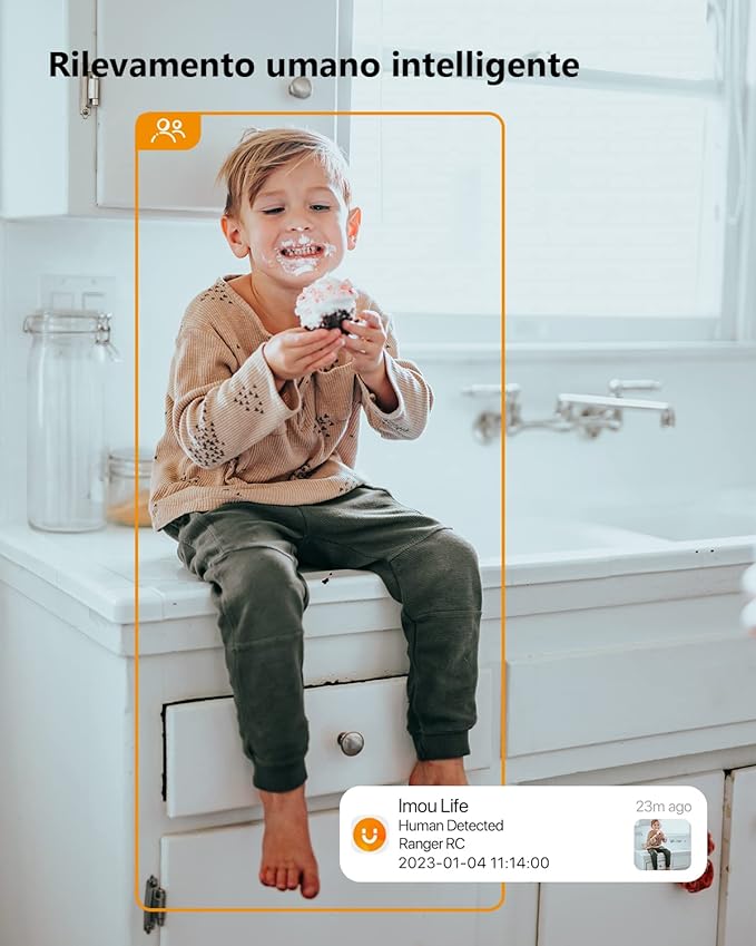 Imou Telecamera Ranger RC 2.5K PT Cube IP/Wi-Fi 4MP 2.8mm IR con Tasto chiamata