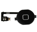 Pulsante Home membrana e cavo flessibile per iPhone 4 Nero