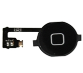 Pulsante Home membrana e cavo flessibile per iPhone 4 Nero