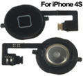 2 in 1 Tasto Home + PCB Cavo Flex per iPhone 4S Nero