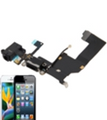 Basetta Connettore Carica Audio cavo flat per iPhone 5 Nero