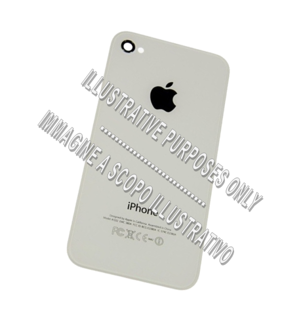 Cover Posteriore SENZA LOGHI Compatibile Per Iphone 4 Bianca