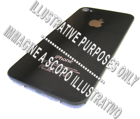 Cover Posteriore SENZA LOGHI Compatibile Per Iphone 4G Nera