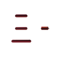 Pulsanti Volume+Mute+Power On/Off per iPhone 11 Rossi