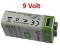 Batterie 9V Ricaricabili USB‑C 3700mWh – Confezione da 2