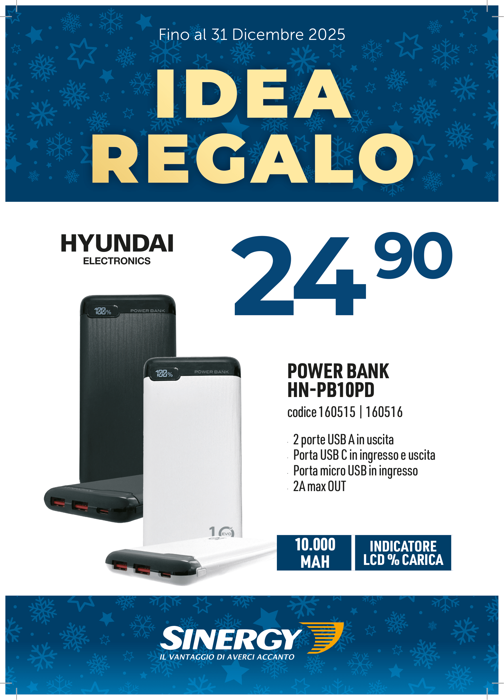 HYUNDAI HN-PB10PDB BATTERIA PORTATILE LITIO 10000 MAH
