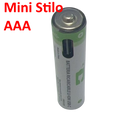 Batterie AAA Ricaricabili USB‑C 1.5V 666mWh  356mAh– Confezione da 4
