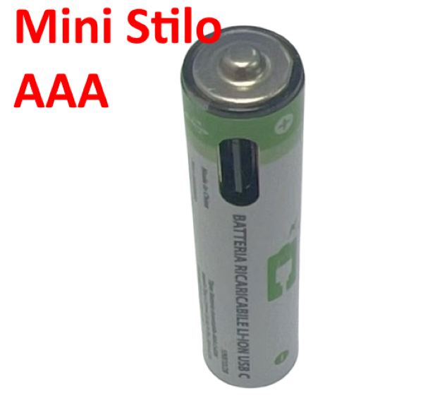 Batterie AAA Ricaricabili USB‑C 1.5V 666mWh  356mAh– Confezione da 4