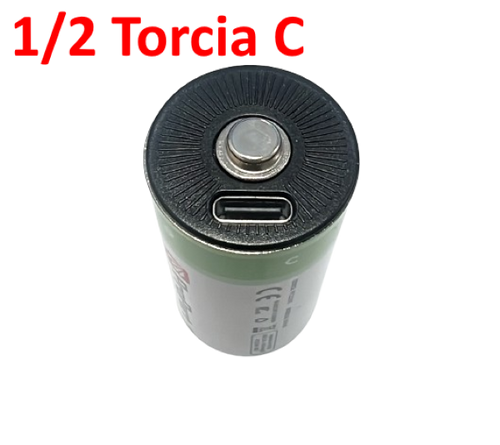 Batterie C Ricaricabili USB‑C 1.5V 7200mWh 4200mAh– Confezione da 2