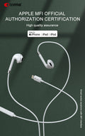 Auricolari Comma Apple Lightning Certificati MFI Voce/Musica