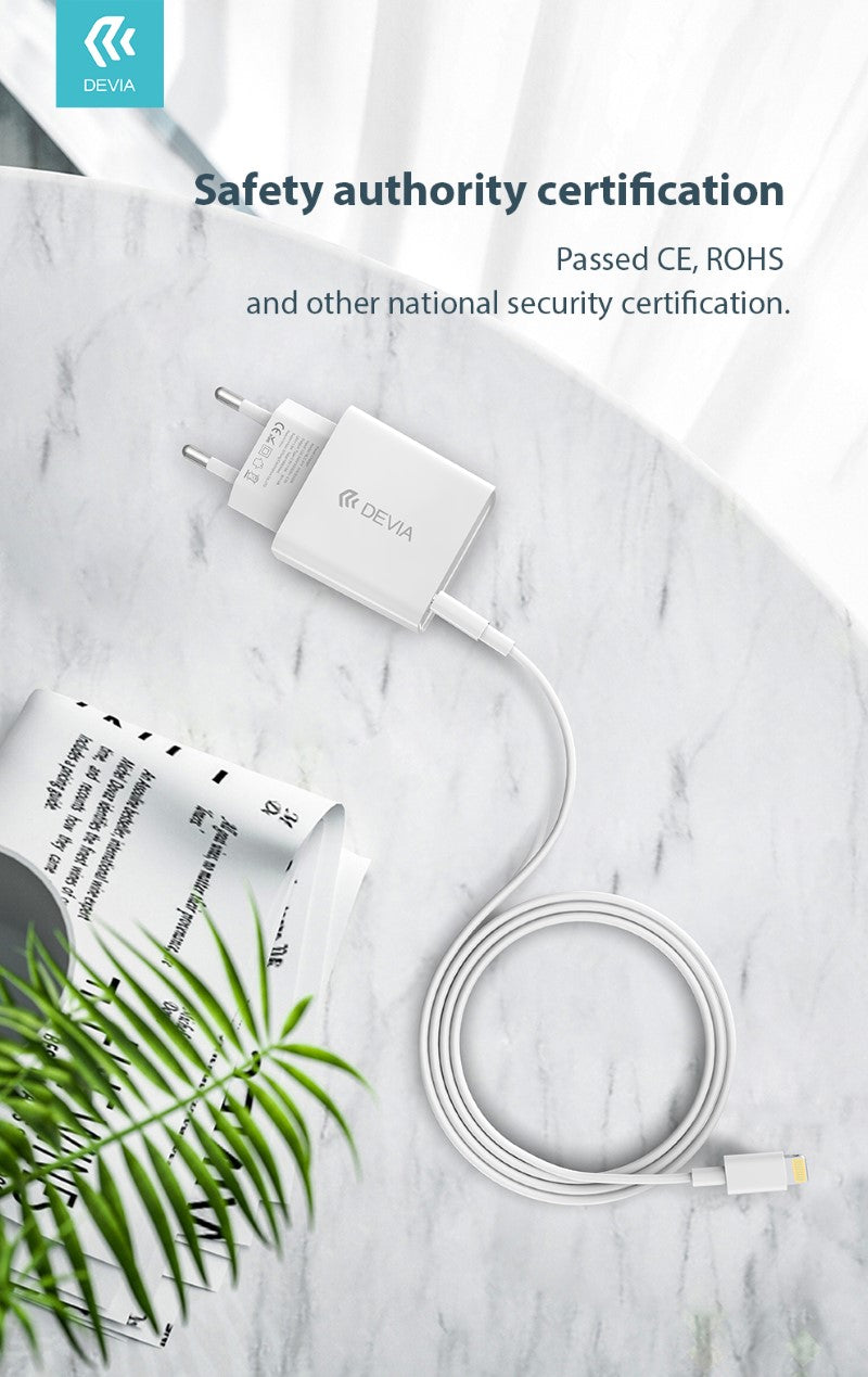 Set Carica batteria rapido PD 20W e Cavo da Tipo-C ad Apple