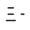 Pulsanti Volume+Mute+Power On/Off per iPhone 11 Pro Neri