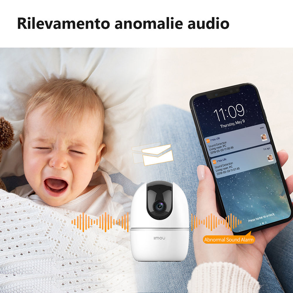Imou Telecamera A1 2Mp PT Cube IP/Wi-Fi 2MP 2.8mm IR mic/speaker