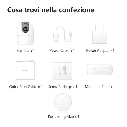 Imou Telecamera A1 2Mp PT Cube IP/Wi-Fi 2MP 2.8mm IR mic/speaker