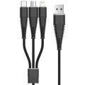 Cavo Fish 1 Devia 3 in 1 Apple iOS & Android C + M-Usb Nero