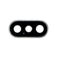 Cornice fotocamera posteriore e lente iPhone XS MAX Silver