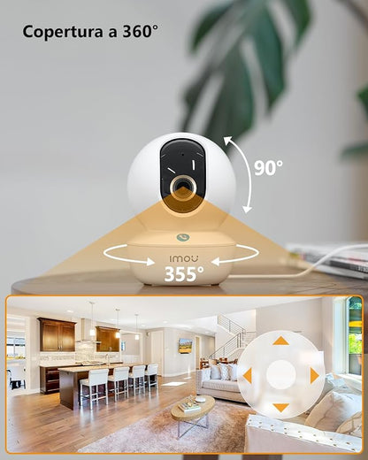 Imou Telecamera Ranger RC 2.5K PT Cube IP/Wi-Fi 4MP 2.8mm IR con Tasto chiamata