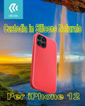 Cover in Silicone Waterproof per iPhone 12 Pro Max Rossa
