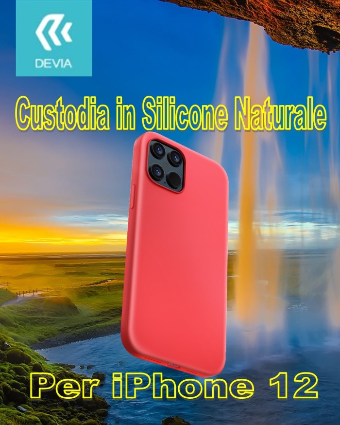 Cover in Silicone Waterproof per iPhone 12 Pro Max Rossa