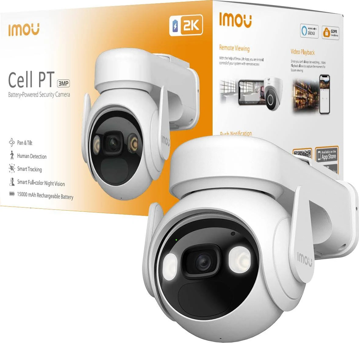 Imou Telecamera Cell PT PTZ 2K Wi-Fi 3MP 2.8mm IR Batteria